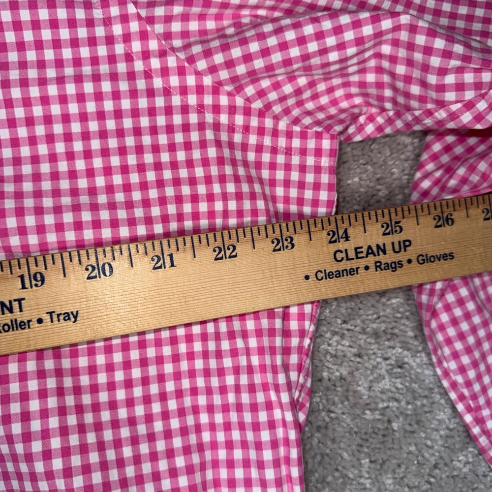 Ralph Lauren Men's L Classic Fit Pink Gingham Button Down Shirt Long Sleeve - Picture 7 of 11